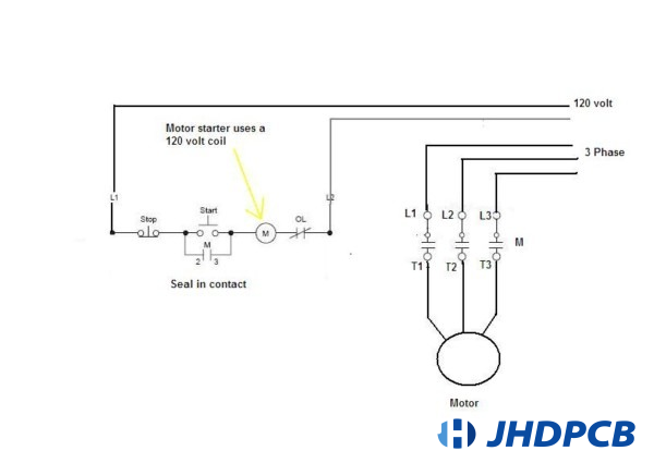 motor start stop circuit diagram