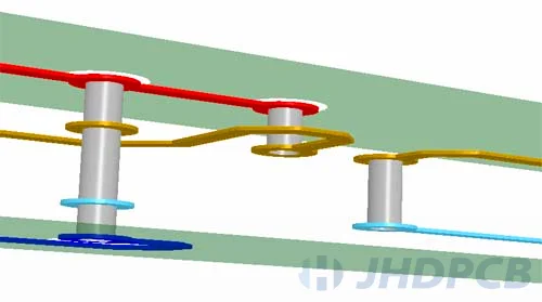 Image showing Buried Vias in a Multi-Layer PCB