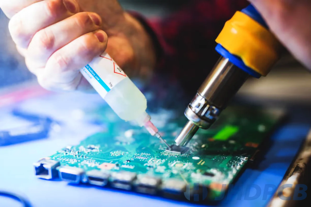 Soldering flux actual operation drawing