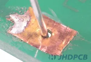 Solder in the component