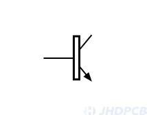 NPN bipolar transistor with no outer circle