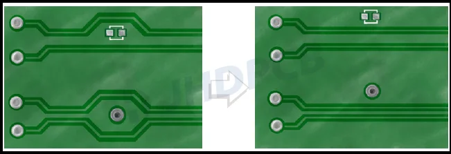 Via and component placement