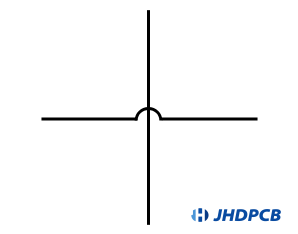 Wires crossing but not joined Often used on older circuits to clarify wires are not joined.